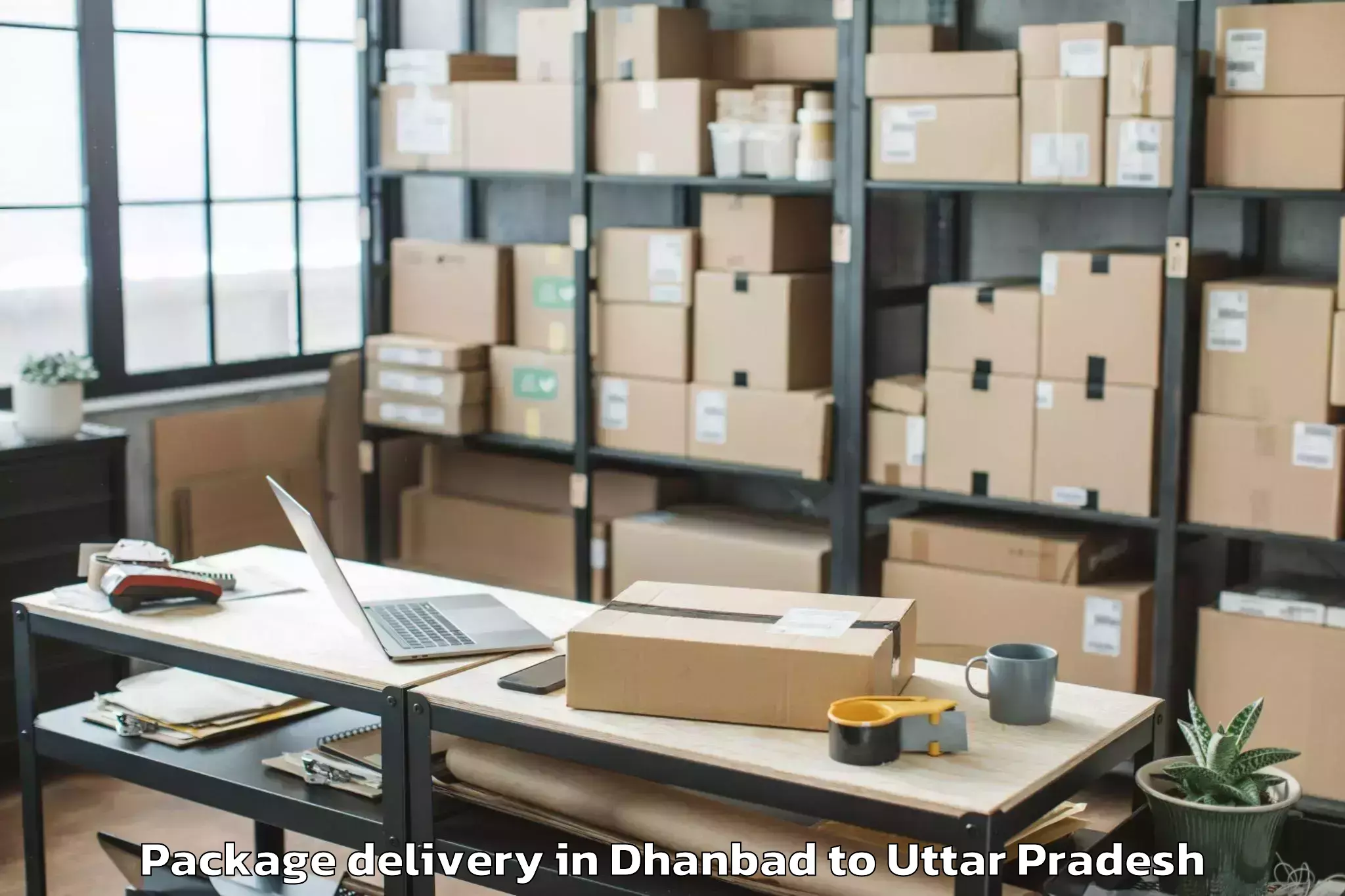 Dhanbad to Bilsi Package Delivery